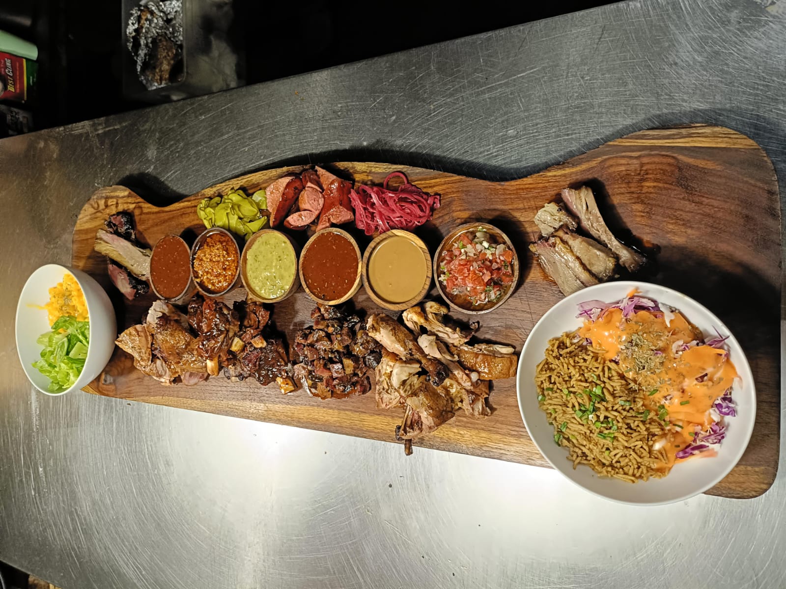 一公尺煙燻烤肉+ICE TEA